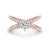 Load image into Gallery viewer, cross-band-heart-shaped-engagment-ring-rose-gold-FD9890HTR-NL-RG.jpg?v=1760525746