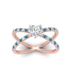 Load image into Gallery viewer, cross-band-heart-shaped-engagment-ring-with-blue-topaz-rose-gold-FD9890HTRGICBLTOANGLE5-NL-RG.jpg?v=1760525747