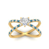 Load image into Gallery viewer, cross-band-heart-shaped-engagment-ring-with-blue-topaz-yellow-gold-FD9890HTRGICBLTOANGLE5-NL-YG.jpg?v=1760525747