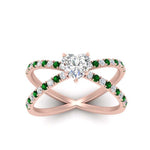 Load image into Gallery viewer, cross-band-heart-shaped-engagment-ring-with-emerald-rose-gold-FD9890HTRGEMGRANGLE5-NL-RG_c82c156d-8d66-4c47-9ead-b85208d99b58.jpg?v=1760525889
