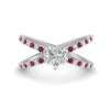 Load image into Gallery viewer, cross-band-heart-shaped-engagment-ring-with-pink-sapphire-white-gold-FD9890HTRGSADRPI-NL-WG.jpg?v=1760525746