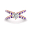 Load image into Gallery viewer, cross-band-heart-shaped-engagment-ring-with-purple-topaz-rose-gold-FD9890HTRGVITO-NL-RG.jpg?v=1760525746