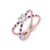 Load image into Gallery viewer, cross-band-heart-shaped-engagment-ring-with-purple-topaz-rose-gold-FD9890HTRGVITOANGLE2-NL-RG.jpg?v=1760525746