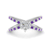Load image into Gallery viewer, cross-band-heart-shaped-engagment-ring-with-purple-topaz-white-gold-FD9890HTRGVITO-NL-WG.jpg?v=1760525747