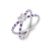 Load image into Gallery viewer, cross-band-heart-shaped-engagment-ring-with-purple-topaz-white-gold-FD9890HTRGVITOANGLE2-NL-WG.jpg?v=1760525747