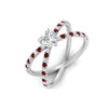 Load image into Gallery viewer, cross-band-heart-shaped-engagment-ring-with-ruby-white-gold-FD9890HTRGRUDRANGLE2-NL-WG.jpg?v=1760525746