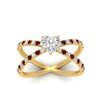 Load image into Gallery viewer, cross-band-heart-shaped-engagment-ring-with-ruby-yellow-gold-FD9890HTRGRUDRANGLE5-NL-YG.jpg?v=1760525746