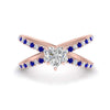Load image into Gallery viewer, cross-band-heart-shaped-engagment-ring-with-sapphire-rose-gold-FD9890HTRGSABL-NL-RG.jpg?v=1760525746
