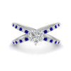 Load image into Gallery viewer, cross-band-heart-shaped-engagment-ring-with-sapphire-white-gold-FD9890HTRGSABL-NL-WG.jpg?v=1760525746