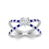 Load image into Gallery viewer, cross-band-heart-shaped-engagment-ring-with-sapphire-white-gold-FD9890HTRGSABLANGLE5-NL-WG.jpg?v=1760525746
