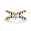 Load image into Gallery viewer, cross-band-heart-shaped-engagment-ring-with-sapphire-yellow-gold-FD9890HTRGSABL-NL-YG.jpg?v=1760525746
