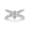 Load image into Gallery viewer, cross-band-marquise-cut-engagment-ring-white-gold-FD9890MQR-NL-WG