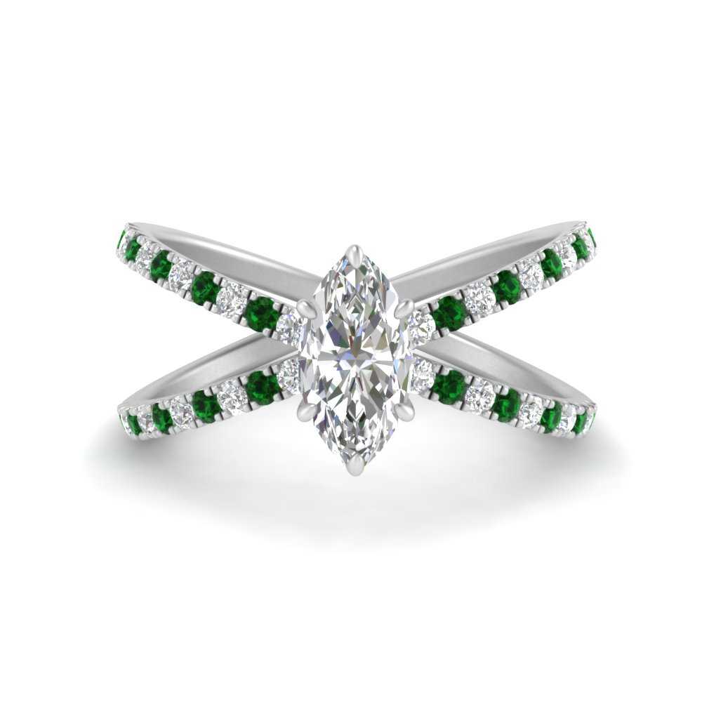 cross-band-marquise-cut-engagment-ring-with-emerald-white-gold-FD9890MQRGEMGR-NL-WG.jpg?v=1760525763