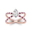 Load image into Gallery viewer, cross-band-marquise-cut-engagment-ring-with-pink-sapphire-rose-gold-FD9890MQRGSADRPIANGLE5-NL-RG_2fcaa254-e047-426c-8127-c60192d8e495.jpg?v=1760525898