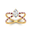 Load image into Gallery viewer, cross-band-marquise-cut-engagment-ring-with-pink-sapphire-yellow-gold-FD9890MQRGSADRPIANGLE5-NL-YG_2eb4cfba-0d63-40e4-ae1d-d86052562f03.jpg?v=1760525898