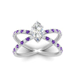 Load image into Gallery viewer, cross-band-marquise-cut-engagment-ring-with-purple-topaz-white-gold-FD9890MQRGVITOANGLE5-NL-WG.jpg?v=1760525763