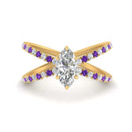 Load image into Gallery viewer, cross-band-marquise-cut-engagment-ring-with-purple-topaz-yellow-gold-FD9890MQRGVITO-NL-YG.jpg?v=1760525763