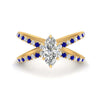 Load image into Gallery viewer, cross-band-marquise-cut-engagment-ring-with-sapphire-yellow-gold-FD9890MQRGSABL-NL-YG_d3f3e263-2214-4c06-b8d5-cb70e2198746.jpg?v=1760525898