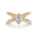 Load image into Gallery viewer, cross-band-marquise-cut-engagment-ring-yellow-gold-FD9890MQR-NL-YG.jpg?v=1760525762