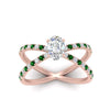 Load image into Gallery viewer, cross-band-oval-shaped-engagment-ring-with-emerald-rose-gold-FD9890OVRGEMGRANGLE5-NL-RG_d818b141-2ba8-4aa4-b2fb-c70fa973a8cd.jpg?v=1760525909