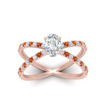 Load image into Gallery viewer, cross-band-oval-shaped-engagment-ring-with-orange-sapphire-rose-gold-FD9890OVRGSAORANGLE5-NL-RG.jpg?v=1760525778