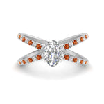 Load image into Gallery viewer, cross-band-oval-shaped-engagment-ring-with-orange-sapphire-white-gold-FD9890OVRGSAOR-NL-WG.jpg?v=1760525778