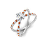 Load image into Gallery viewer, cross-band-oval-shaped-engagment-ring-with-orange-sapphire-white-gold-FD9890OVRGSAORANGLE2-NL-WG.jpg?v=1760525778