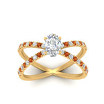 Load image into Gallery viewer, cross-band-oval-shaped-engagment-ring-with-orange-sapphire-yellow-gold-FD9890OVRGSAORANGLE5-NL-YG.jpg?v=1760525778