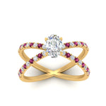 Load image into Gallery viewer, cross-band-oval-shaped-engagment-ring-with-pink-sapphire-yellow-gold-FD9890OVRGSADRPIANGLE5-NL-YG.jpg?v=1760525778