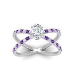 Load image into Gallery viewer, cross-band-oval-shaped-engagment-ring-with-purple-topaz-white-gold-FD9890OVRGVITOANGLE5-NL-WG.jpg?v=1760525778