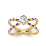 Load image into Gallery viewer, cross-band-oval-shaped-engagment-ring-with-purple-topaz-yellow-gold-FD9890OVRGVITOANGLE5-NL-YG.jpg?v=1760525778