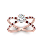 Load image into Gallery viewer, cross-band-oval-shaped-engagment-ring-with-ruby-rose-gold-FD9890OVRGRUDRANGLE5-NL-RG.jpg?v=1760525779