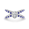 Load image into Gallery viewer, cross-band-oval-shaped-engagment-ring-with-sapphire-white-gold-FD9890OVRGSABL-NL-WG_2f93a244-da1f-44bd-89de-c28b81d4b43e.jpg?v=1760525908
