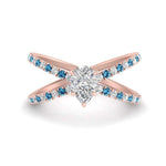 Load image into Gallery viewer, cross-band-pear-shaped-engagment-ring-with-blue-topaz-rose-gold-FD9890PERGICBLTO-NL-RG.jpg?v=1760525795