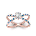 Load image into Gallery viewer, cross-band-pear-shaped-engagment-ring-with-blue-topaz-rose-gold-FD9890PERGICBLTOANGLE5-NL-RG.jpg?v=1760525794