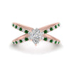 Load image into Gallery viewer, cross-band-pear-shaped-engagment-ring-with-emerald-rose-gold-FD9890PERGEMGR-NL-RG_216f788d-673c-44cd-aa72-da28ad909d13.jpg?v=1760525917