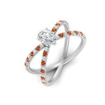 Load image into Gallery viewer, cross-band-pear-shaped-engagment-ring-with-orange-sapphire-white-gold-FD9890PERGSAORANGLE2-NL-WG.jpg?v=1760525794