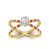 Load image into Gallery viewer, cross-band-pear-shaped-engagment-ring-with-orange-sapphire-yellow-gold-FD9890PERGSAORANGLE5-NL-YG_5b51e5e7-7f06-449a-97b8-e4c74e8f0864.jpg?v=1760525917