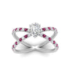 Load image into Gallery viewer, cross-band-pear-shaped-engagment-ring-with-pink-sapphire-white-gold-FD9890PERGSADRPIANGLE5-NL-WG_51b64ee1-5b55-416e-ac58-f85b6a92dfaf.jpg?v=1760525917