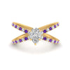Load image into Gallery viewer, cross-band-pear-shaped-engagment-ring-with-purple-topaz-yellow-gold-FD9890PERGVITO-NL-YG_b00fc44c-a0e0-4bed-9972-f7fc0c87f421.jpg?v=1760525917