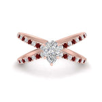 Load image into Gallery viewer, cross-band-pear-shaped-engagment-ring-with-ruby-rose-gold-FD9890PERGRUDR-NL-RG.jpg?v=1760525794