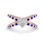 Load image into Gallery viewer, cross-band-pear-shaped-engagment-ring-with-sapphire-rose-gold-FD9890PERGSABL-NL-RG.jpg?v=1760525794