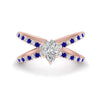 Load image into Gallery viewer, cross-band-pear-shaped-engagment-ring-with-sapphire-rose-gold-FD9890PERGSABL-NL-RG_aa390835-dfc9-4acc-a241-89cf11145e38.jpg?v=1760525917