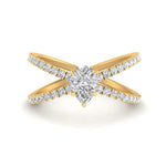 Load image into Gallery viewer, cross-band-pear-shaped-engagment-ring-yellow-gold-FD9890PER-NL-YG.jpg?v=1760525794