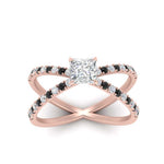 Load image into Gallery viewer, cross-band-princess-cut-engagment-ring-with-black-diamond-rose-gold-FD9890PRRGBLACKANGLE5-NL-RG_da972a8f-8370-4fb7-b57e-e3affdc1322e.jpg?v=1760525926