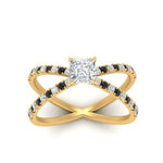 Load image into Gallery viewer, cross-band-princess-cut-engagment-ring-with-black-diamond-yellow-gold-FD9890PRRGBLACKANGLE5-NL-YG_5cf2d8bc-0399-4df6-a2b3-a5f880ef5a8e.jpg?v=1760525926