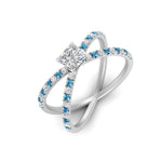 Load image into Gallery viewer, cross-band-princess-cut-engagment-ring-with-blue-topaz-white-gold-FD9890PRRGICBLTOANGLE2-NL-WG_bb249502-693c-41ad-ac7b-e664c6012379.jpg?v=1760525926