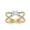Load image into Gallery viewer, cross-band-princess-cut-engagment-ring-with-blue-topaz-yellow-gold-FD9890PRRGICBLTOANGLE5-NL-YG_97423990-67d5-4c9a-a10c-3275f5253543.jpg?v=1760525926