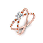 Load image into Gallery viewer, cross-band-princess-cut-engagment-ring-with-orange-sapphire-rose-gold-FD9890PRRGSAORANGLE2-NL-RG_12099d93-d877-48a7-9ce9-f9319357b620.jpg?v=1760525925