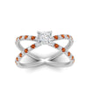 Load image into Gallery viewer, cross-band-princess-cut-engagment-ring-with-orange-sapphire-white-gold-FD9890PRRGSAORANGLE5-NL-WG_93cfa351-4ccf-46c6-863b-c3fac84b455f.jpg?v=1760525926